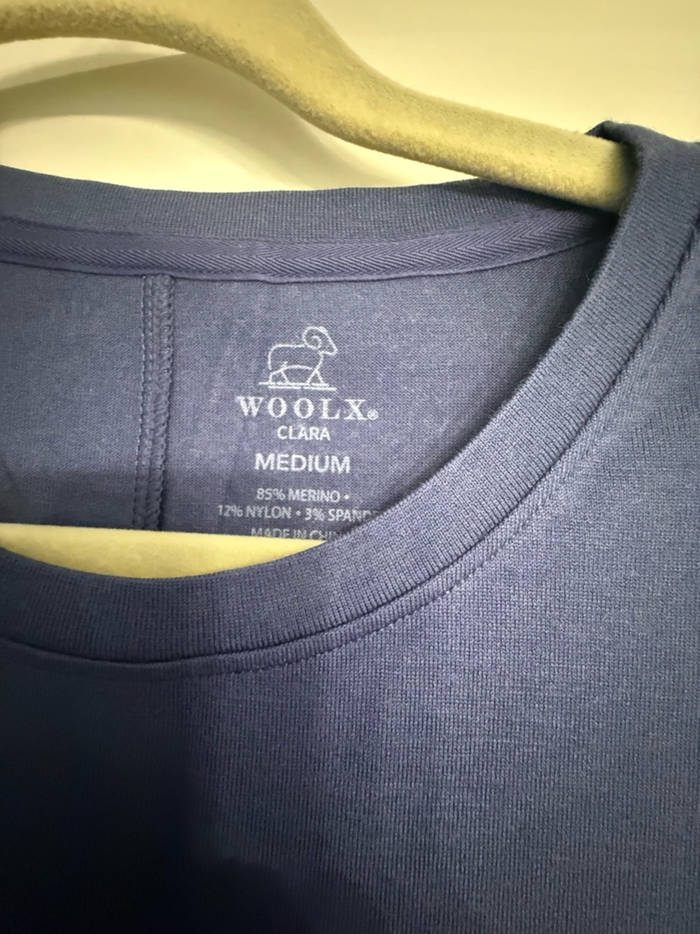 Woolx Clara Medium Merino Crewneck dress- Dusty Blue